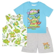 Nickelodeon Teenage Mutant Ninja Turtles Boys 3-Piece Set - Short Sleeve T-Shirt, Tank Top, \u0026 Shorts 3-Pack Bundle for Boys (Size 4-8)